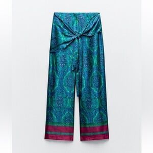 New ZARA Satin Effect Pants